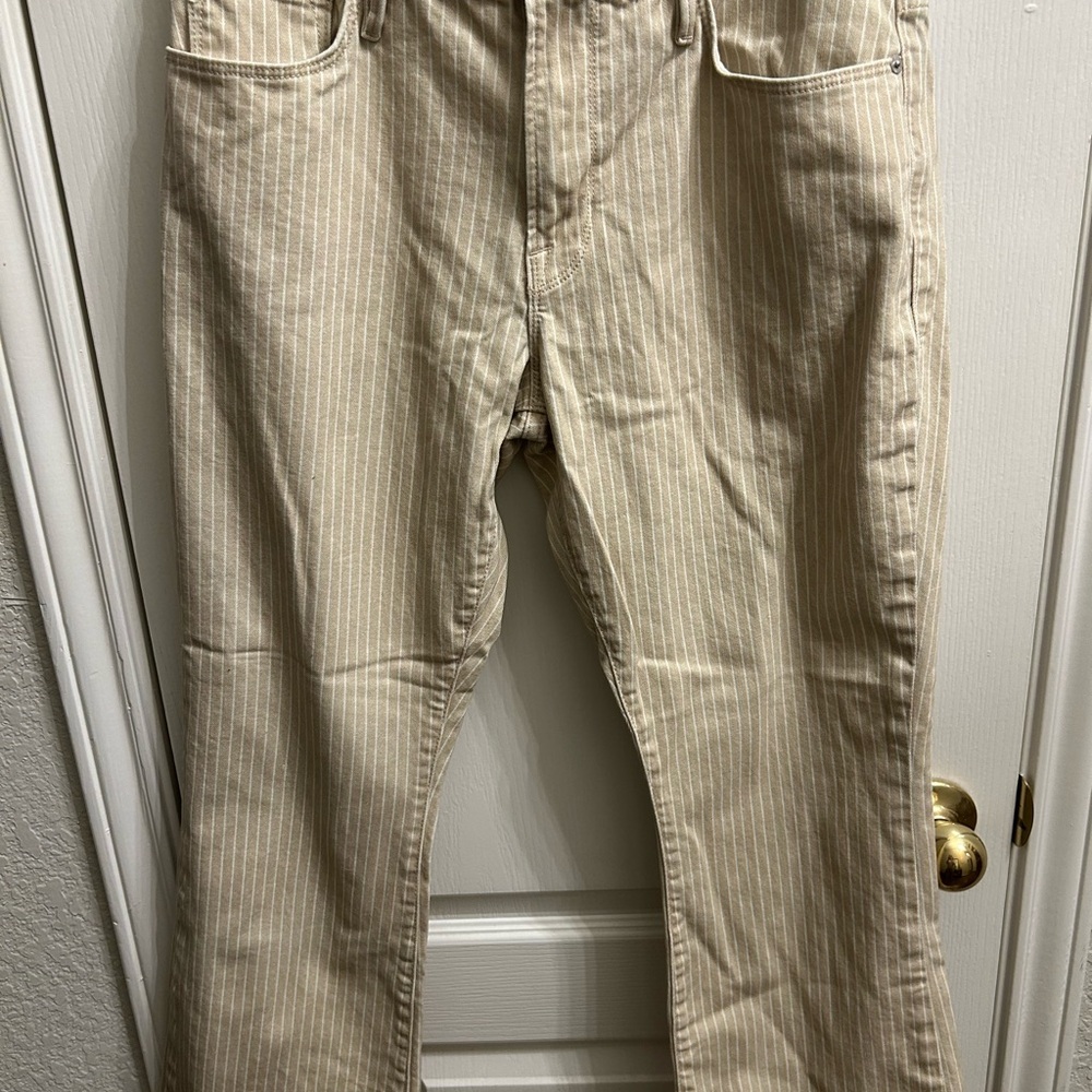 Frame Women’s  Beige Pinstripe Casual Pants